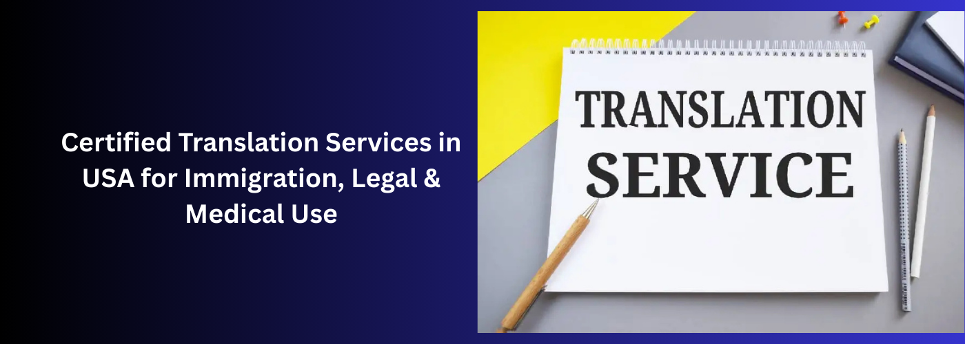 Certified Translation Services in USA for Immigration, Legal & Medical Use