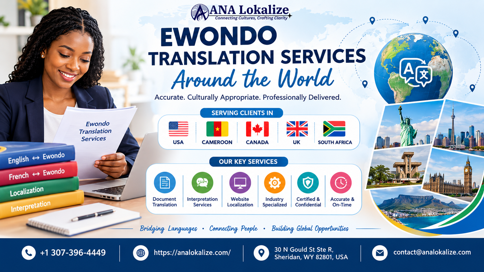 Ewondo Translation Services Around the World: USA, Cameroon, Canada, UK & South Africa