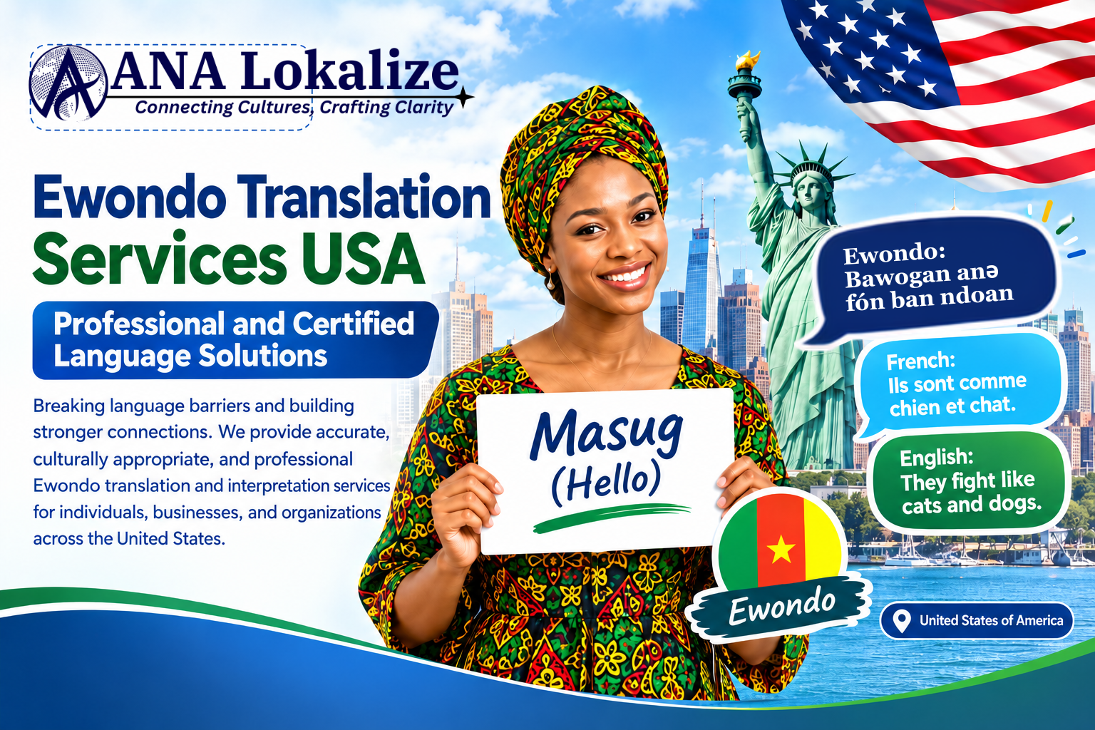 Ewondo Translation Services USA: Professional and Certified Language Solutions