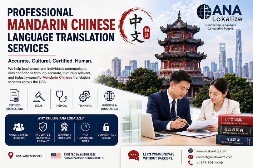 Mandarin Chinese Language Translation Services