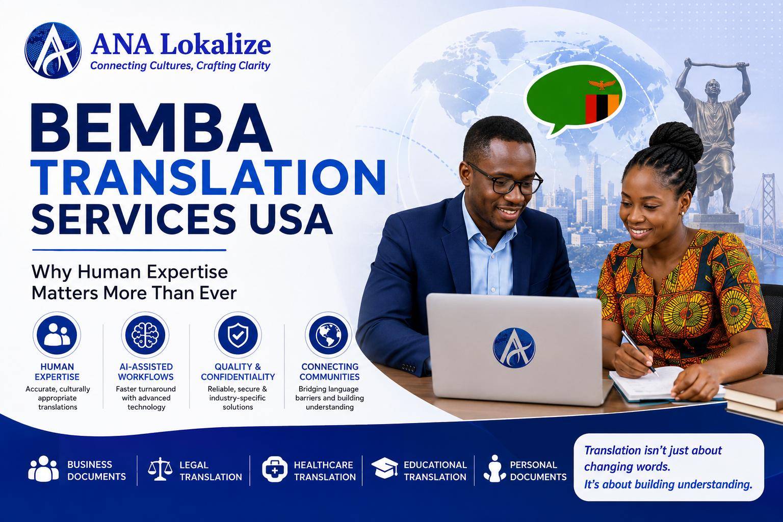 Bemba Translation Services USA: Why Human Expertise Matters More Than Ever